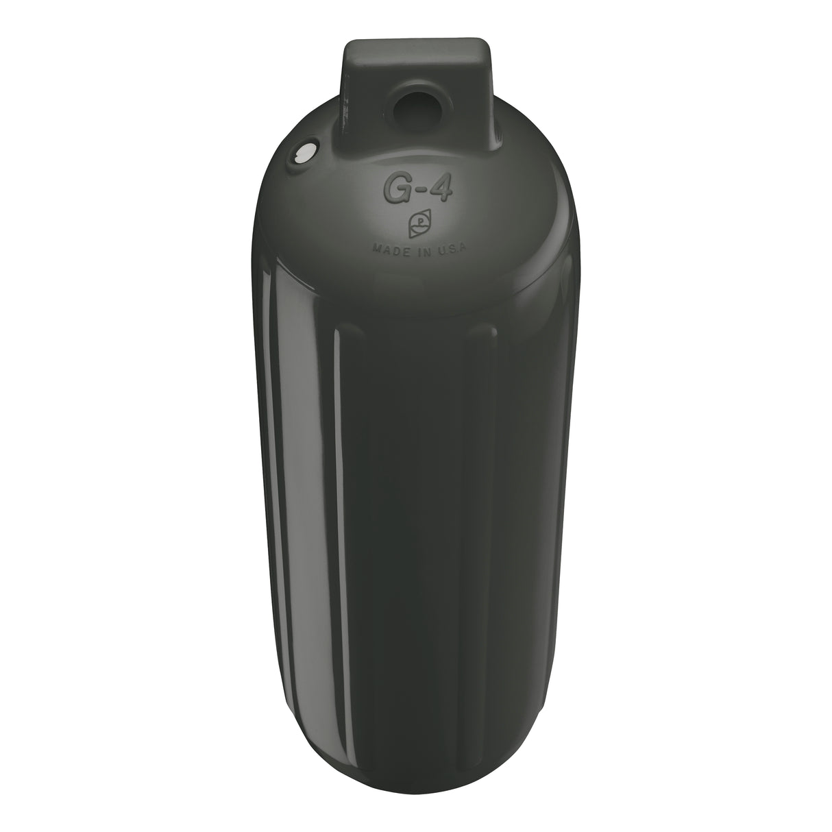 Graphite boat fender, Polyform G-4 angled shot