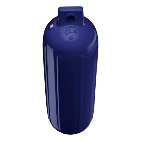 Navy Blue boat fender, Polyform G-4 angled shot