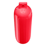 Red boat fender, Polyform G-4 angled shot