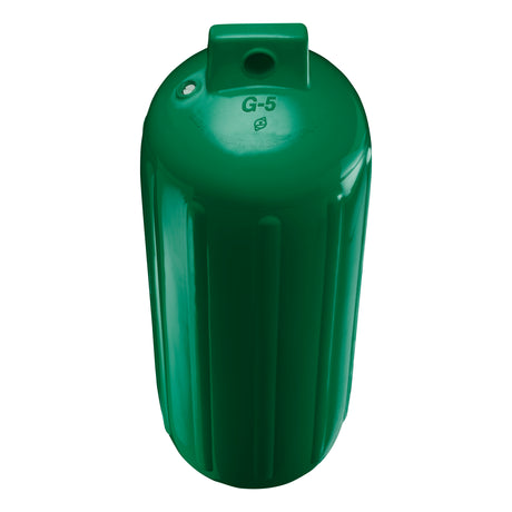 Forest Green boat fender, Polyform G-5 angled shot