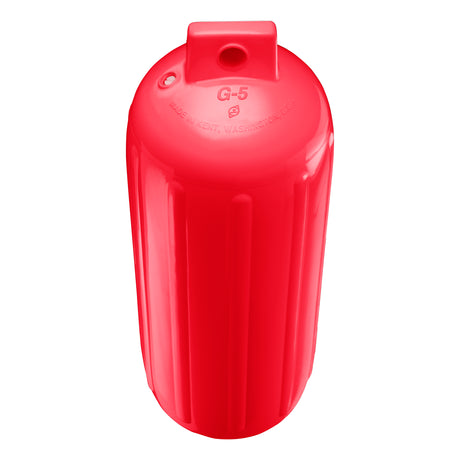 Red boat fender, Polyform G-5 angled shot