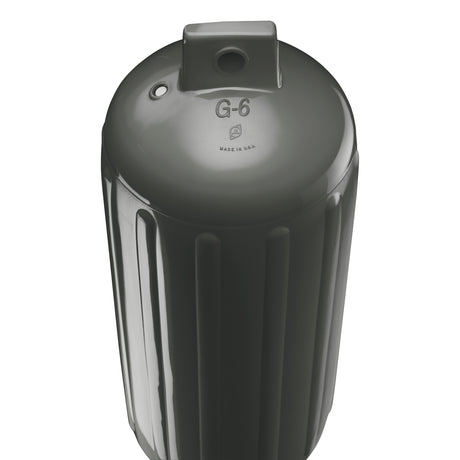 Graphite boat fender, Polyform G-6 angled shot