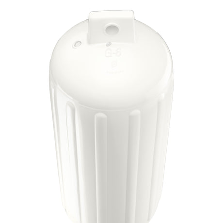 White boat fender, Polyform G-6 angled shot