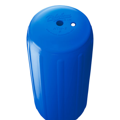 Blue hole through center boat fender, Polyform HTM-2 angled shot