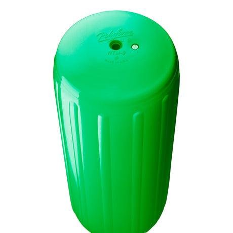 Green hole through center boat fender, Polyform HTM-3 angled shot