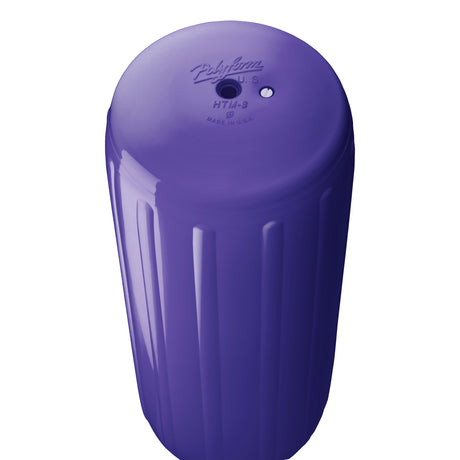 Purple hole through center boat fender, Polyform HTM-3 angled shot