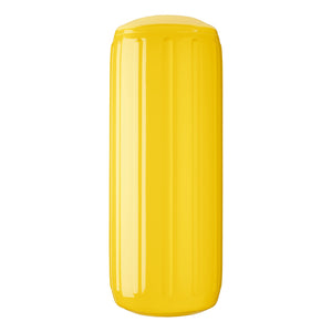 Yellow hole through center boat fender, Polyform HTM-3 