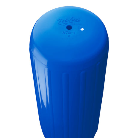 Blue hole through center boat fender, Polyform HTM-4 angled shot