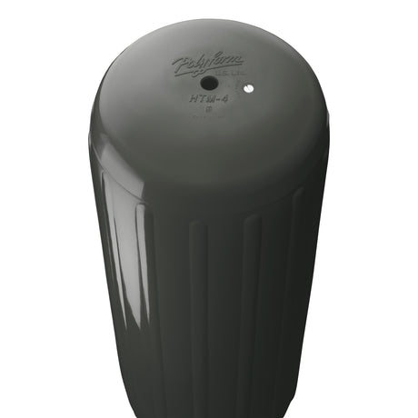 Graphite hole through center boat fender, Polyform HTM-4 angled shot