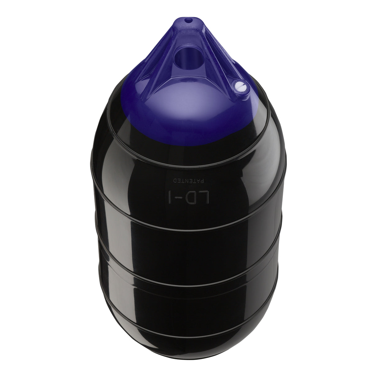 Black inflatable low drag buoy, Polyform LD-1 angled shot