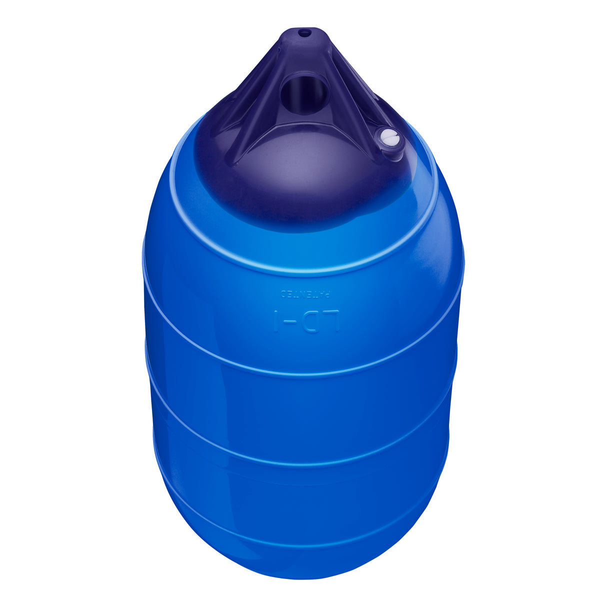 Blue inflatable low drag buoy, Polyform LD-1 angled shot