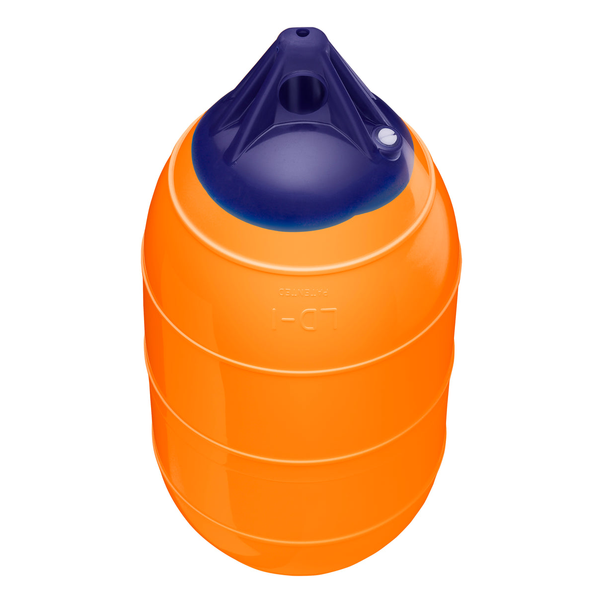 Orange inflatable low drag buoy, Polyform LD-1 angled shot