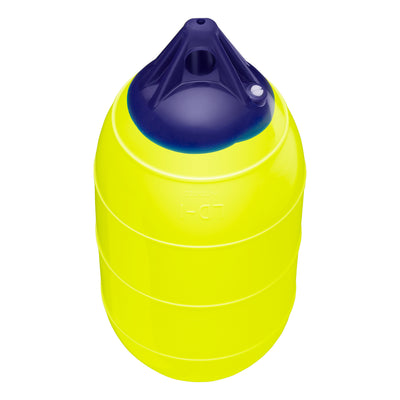 Saturn Yellow inflatable low drag buoy, Polyform LD-1 angled shot