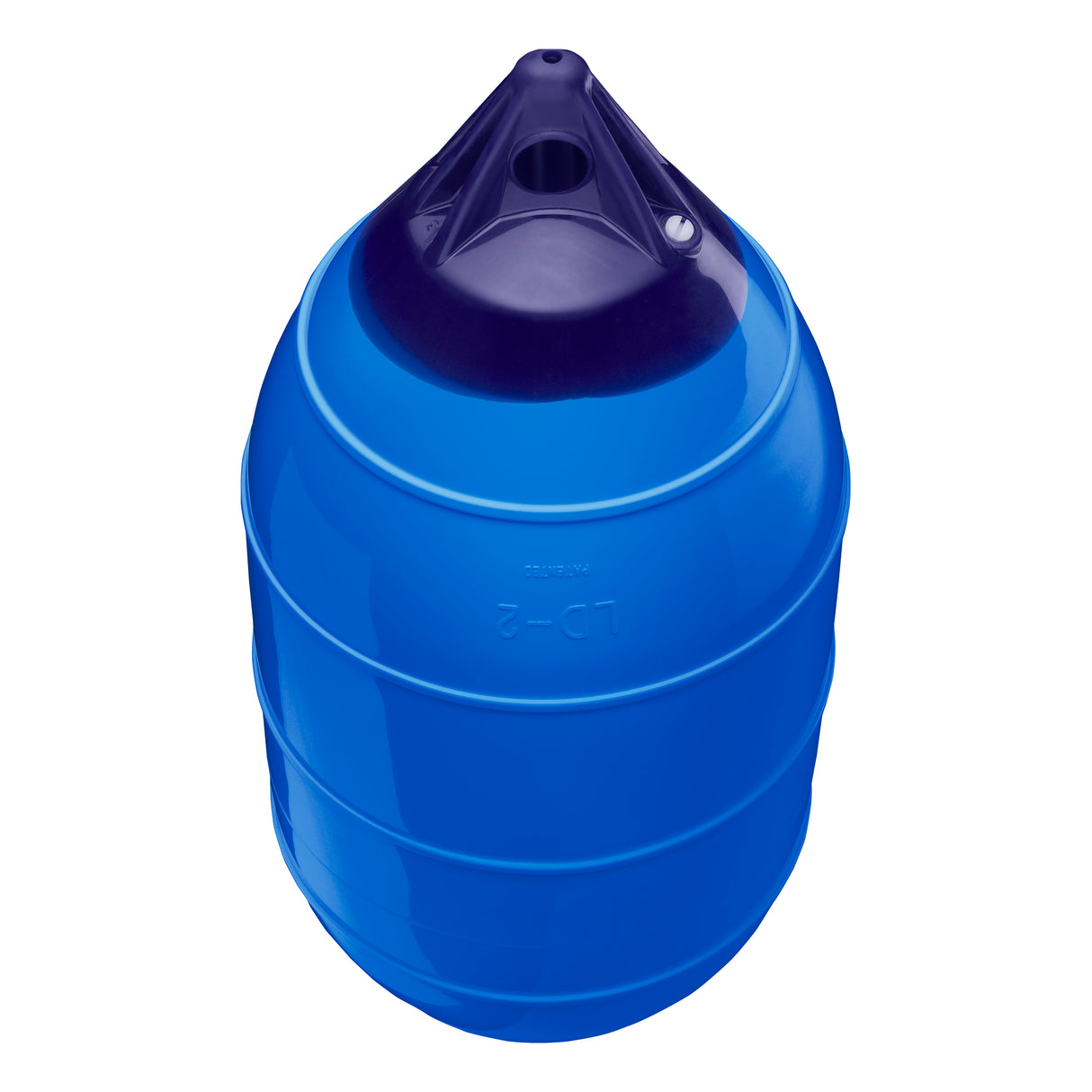 Blue inflatable low drag buoy, Polyform LD-2 angled shot