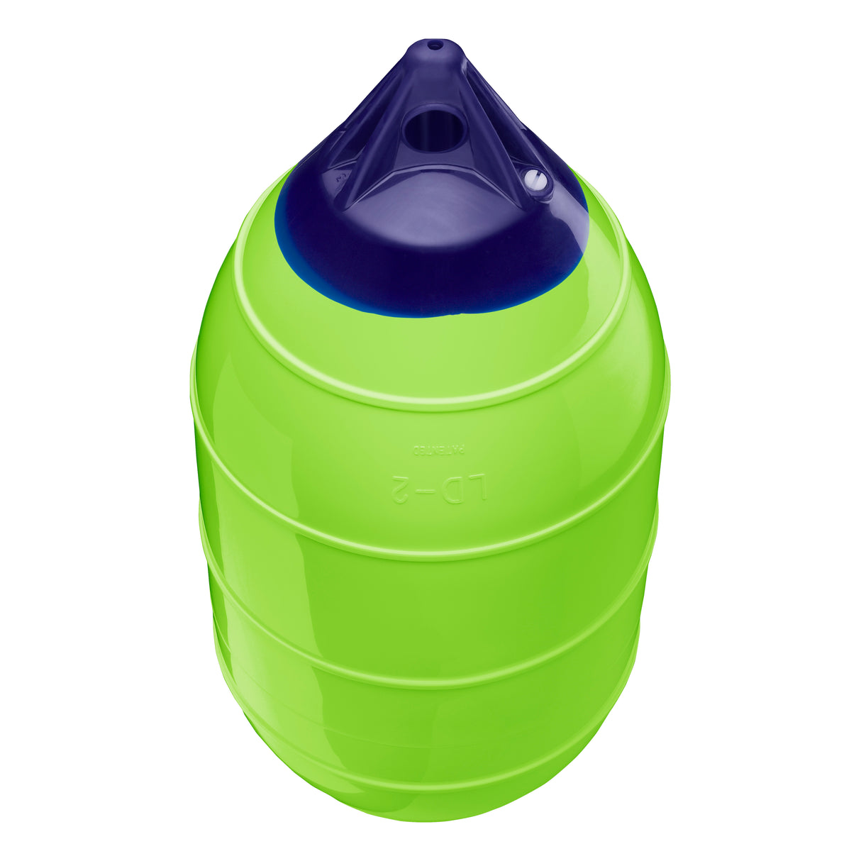 Lime inflatable low drag buoy, Polyform LD-2 angled shot