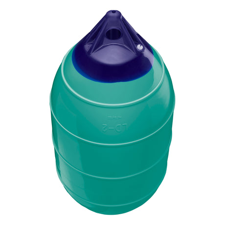 Teal inflatable low drag buoy, Polyform LD-2 angled shot