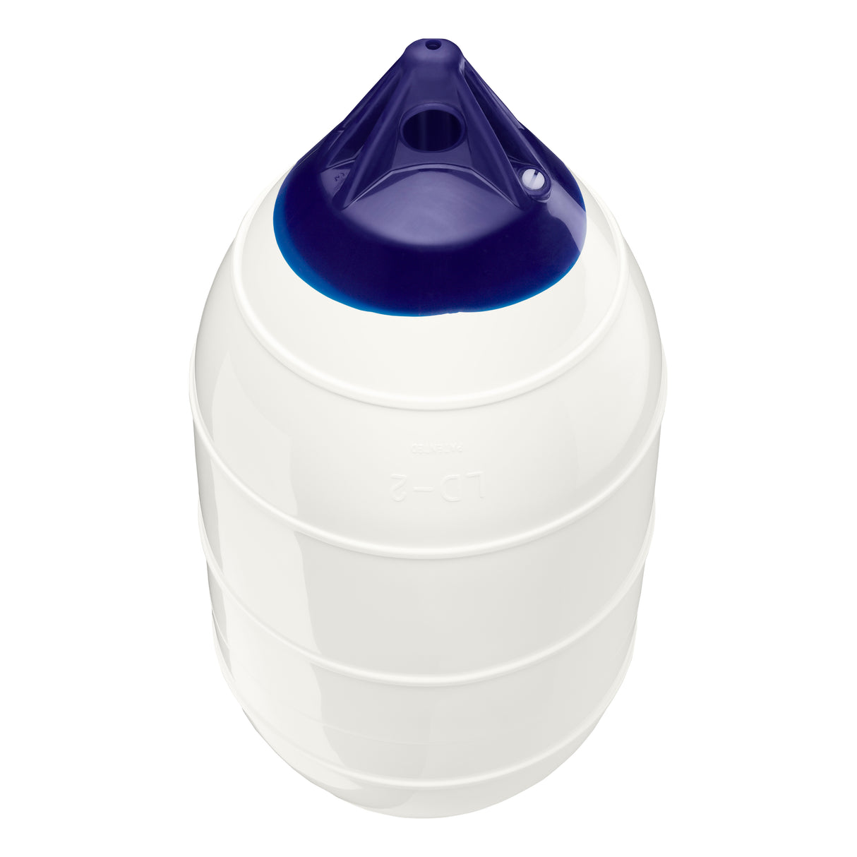 White inflatable low drag buoy, Polyform LD-2 angled shot