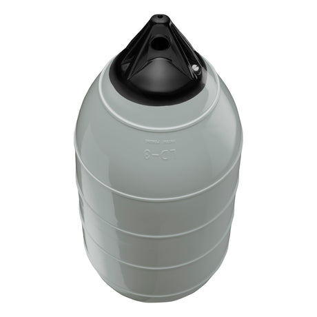Grey low drag buoy with Black-Top, Polyform LD-3 angled shot