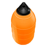 Orange low drag buoy with Black-Top, Polyform LD-3 angled shot