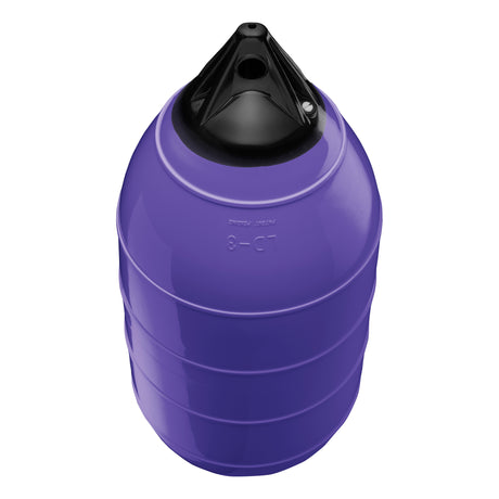 Purple low drag buoy with Black-Top, Polyform LD-3 angled shot