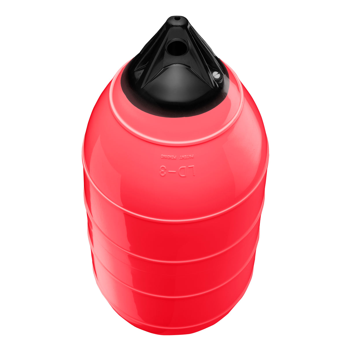 Red low drag buoy with Black-Top, Polyform LD-3 angled shot