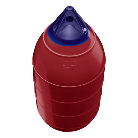 Burgundy inflatable low drag buoy, Polyform LD-3 angled shot