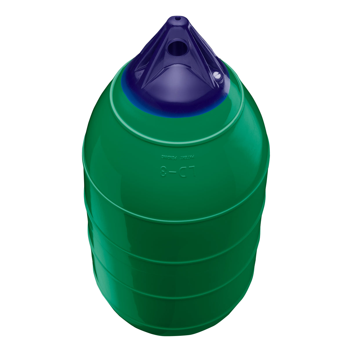 Forest Green inflatable low drag buoy, Polyform LD-3 angled shot