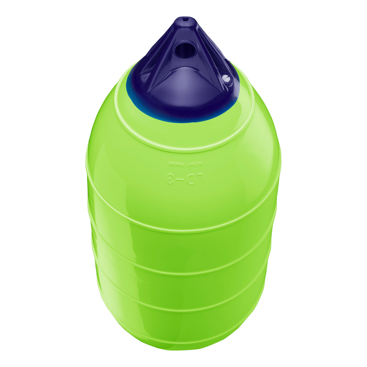 Lime inflatable low drag buoy, Polyform LD-3 angled shot