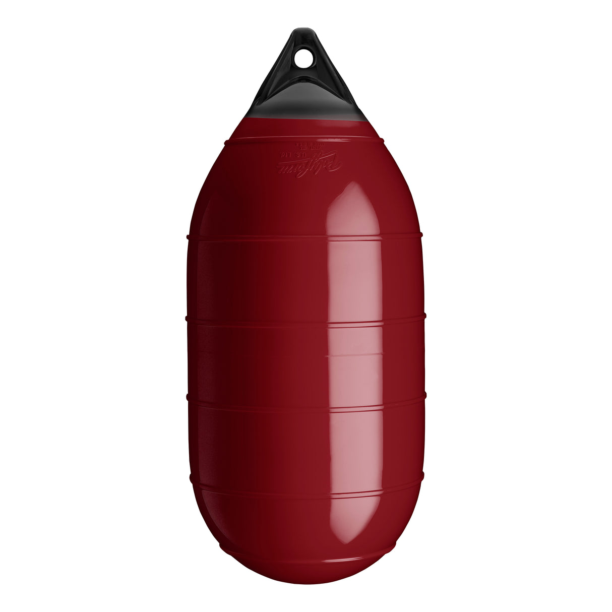 Burgundy low drag buoy with Black-Top, Polyform LD-3 