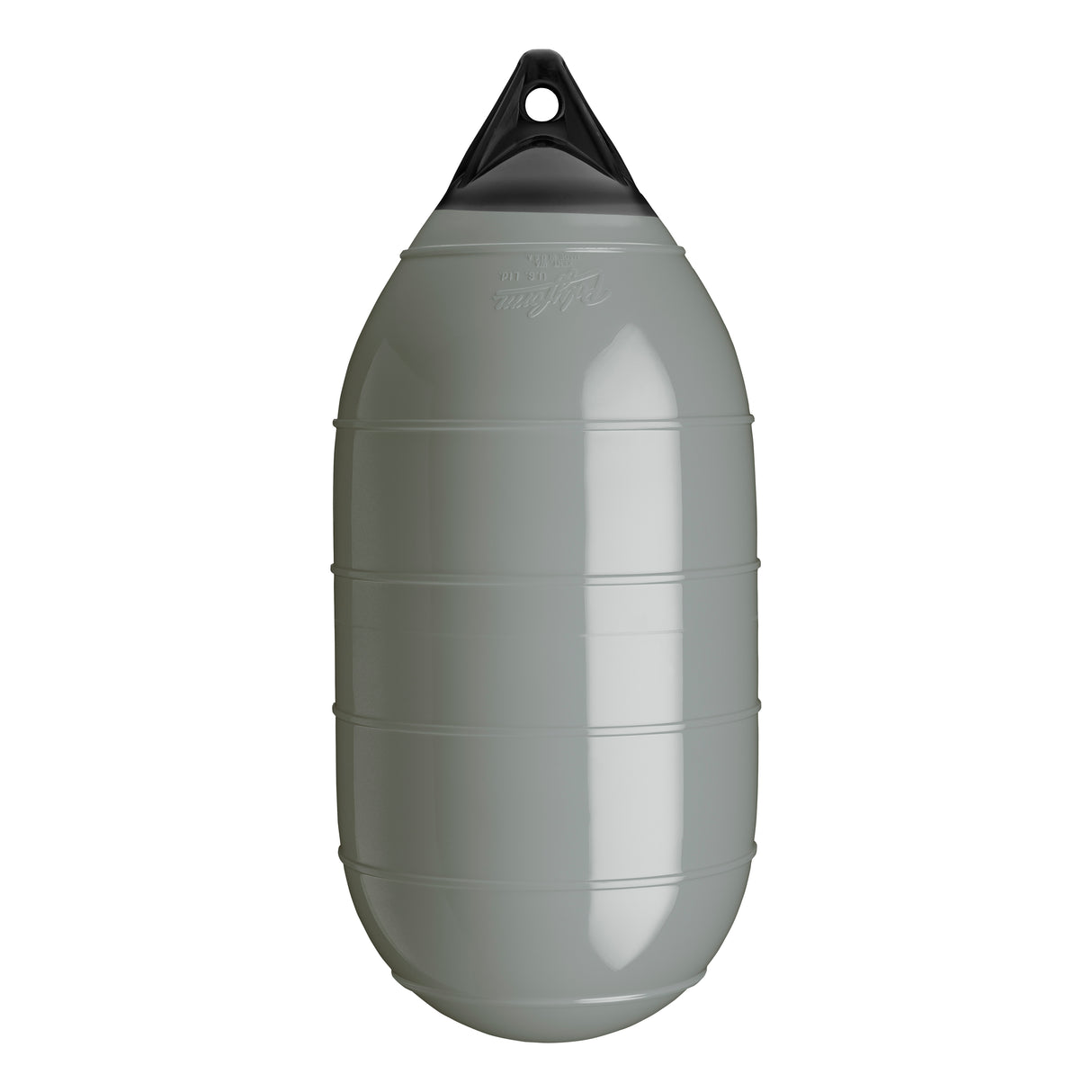 Grey low drag buoy with Black-Top, Polyform LD-3 