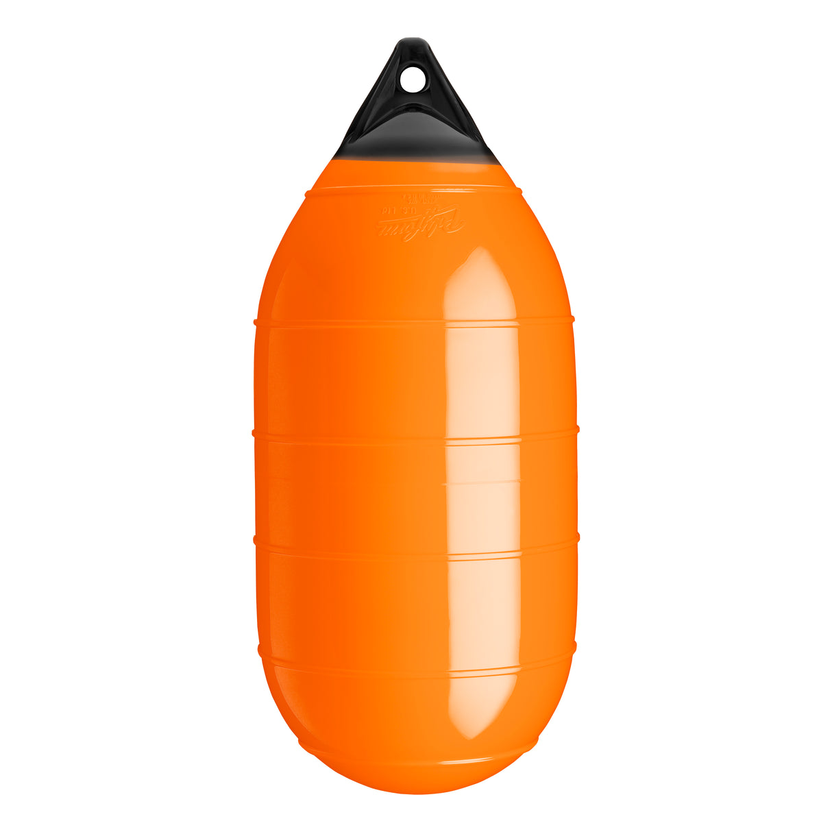 Orange low drag buoy with Black-Top, Polyform LD-3 