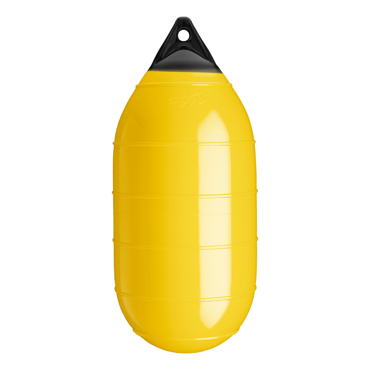 Yellow low drag buoy with Black-Top, Polyform LD-3 