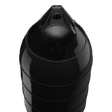 Black low drag buoy with Black-Top, Polyform LD-4 angled shot