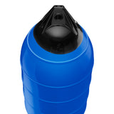 Blue low drag buoy with Black-Top, Polyform LD-4 angled shot