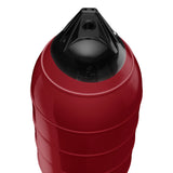 Burgundy low drag buoy with Black-Top, Polyform LD-4 angled shot