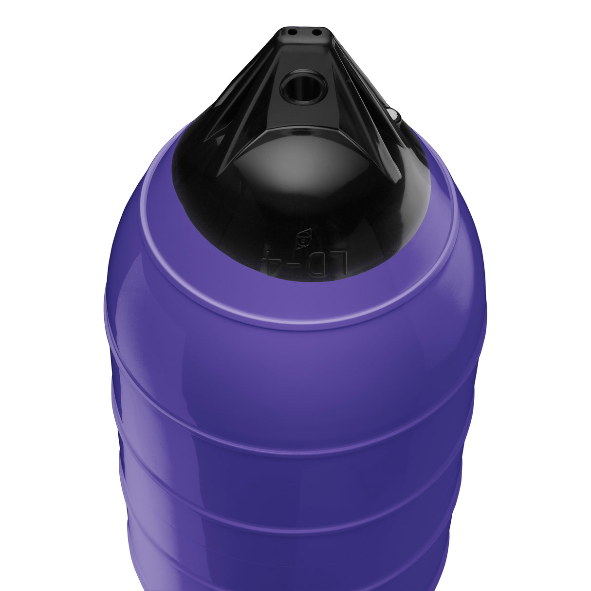 Purple low drag buoy with Black-Top, Polyform LD-4 angled shot
