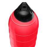 Red low drag buoy with Black-Top, Polyform LD-4 angled shot