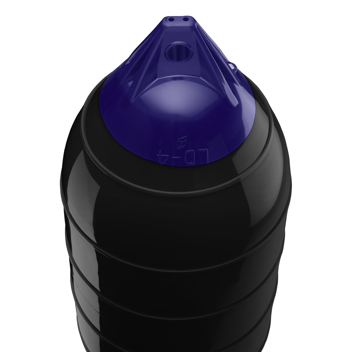 Black inflatable low drag buoy, Polyform LD-4 angled shot