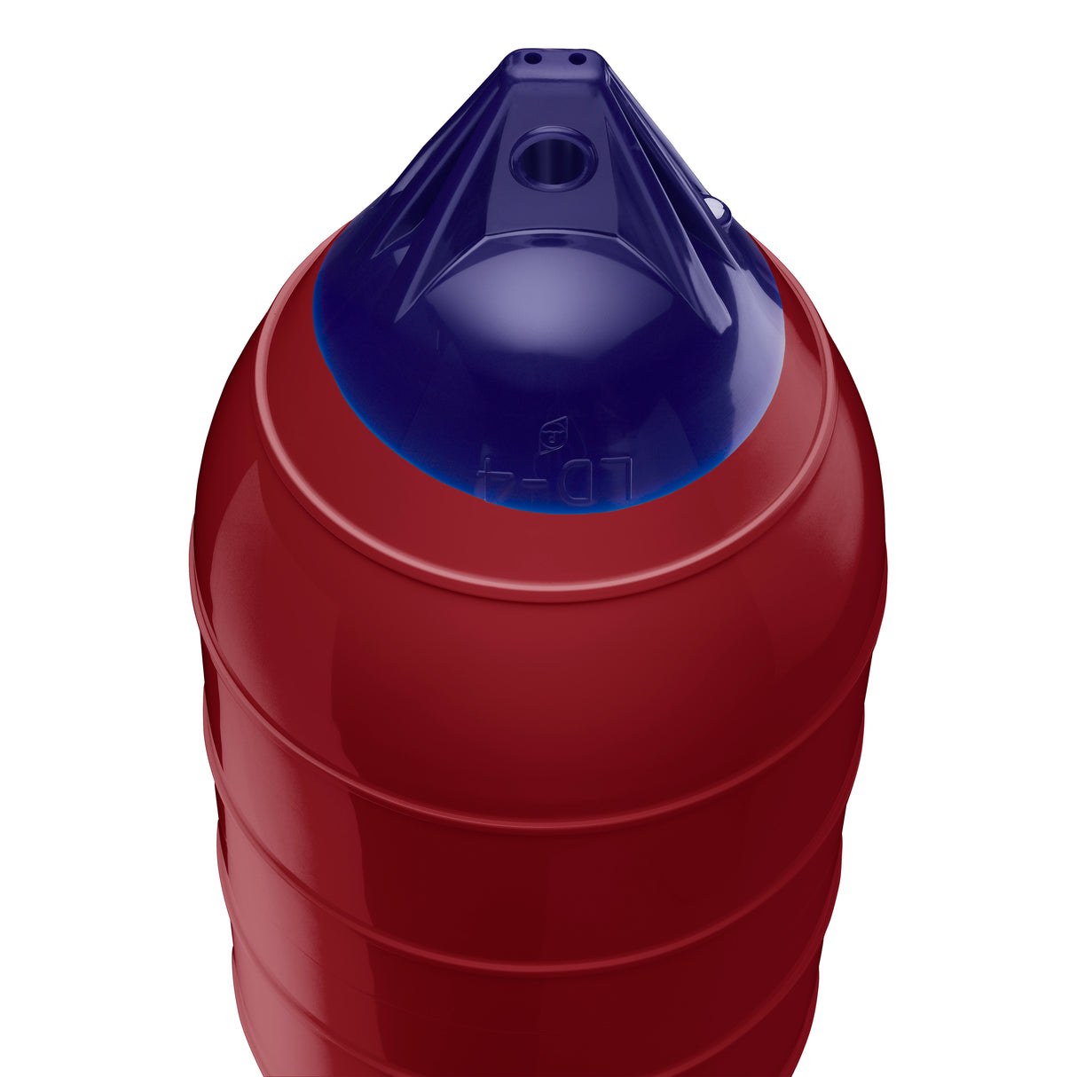Burgundy inflatable low drag buoy, Polyform LD-4 angled shot