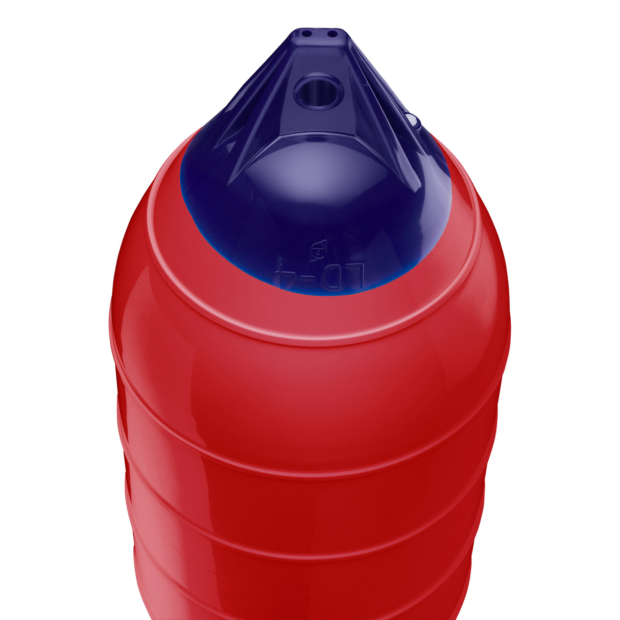 Classic Red inflatable low drag buoy, Polyform LD-4 angled shot
