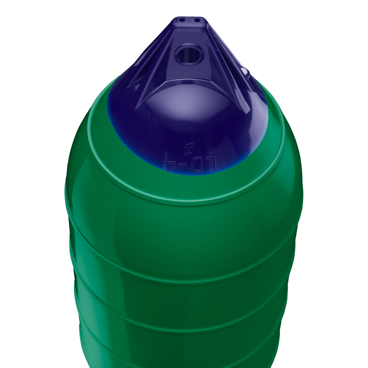 Forest Green inflatable low drag buoy, Polyform LD-4 angled shot