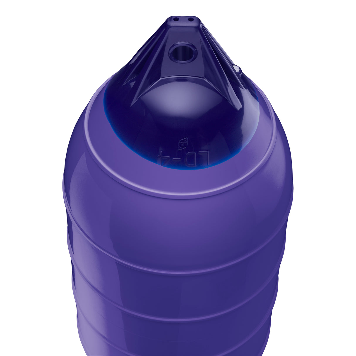 Purple inflatable low drag buoy, Polyform LD-4 angled shot