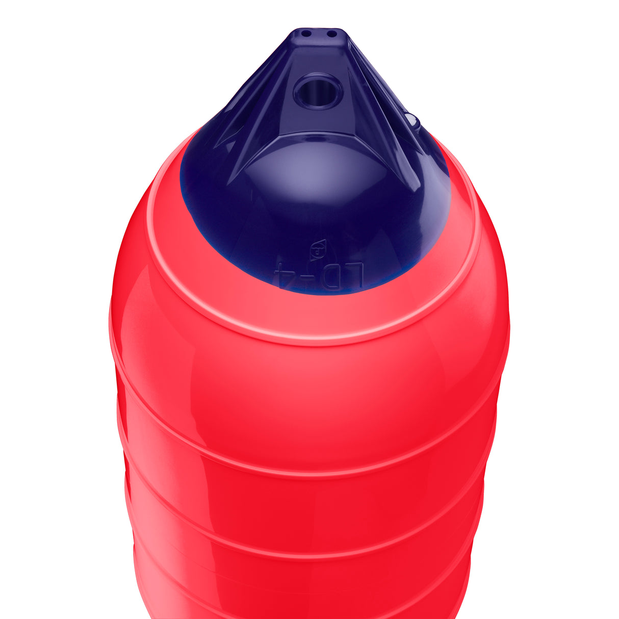 Red inflatable low drag buoy, Polyform LD-4 angled shot