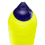 Saturn Yellow inflatable low drag buoy, Polyform LD-4 angled shot