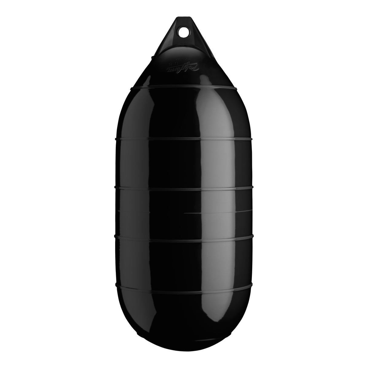 Black low drag buoy with Black-Top, Polyform LD-4 