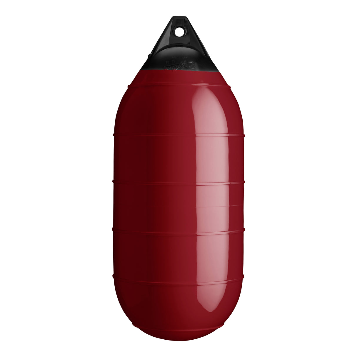 Burgundy low drag buoy with Black-Top, Polyform LD-4 