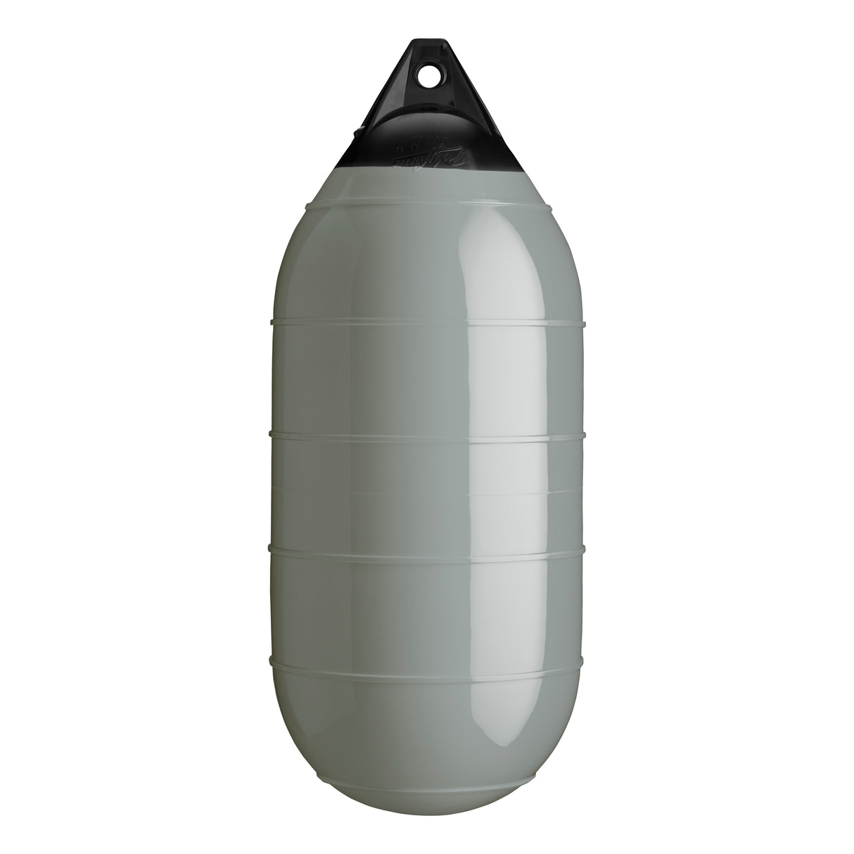 Grey low drag buoy with Black-Top, Polyform LD-4 