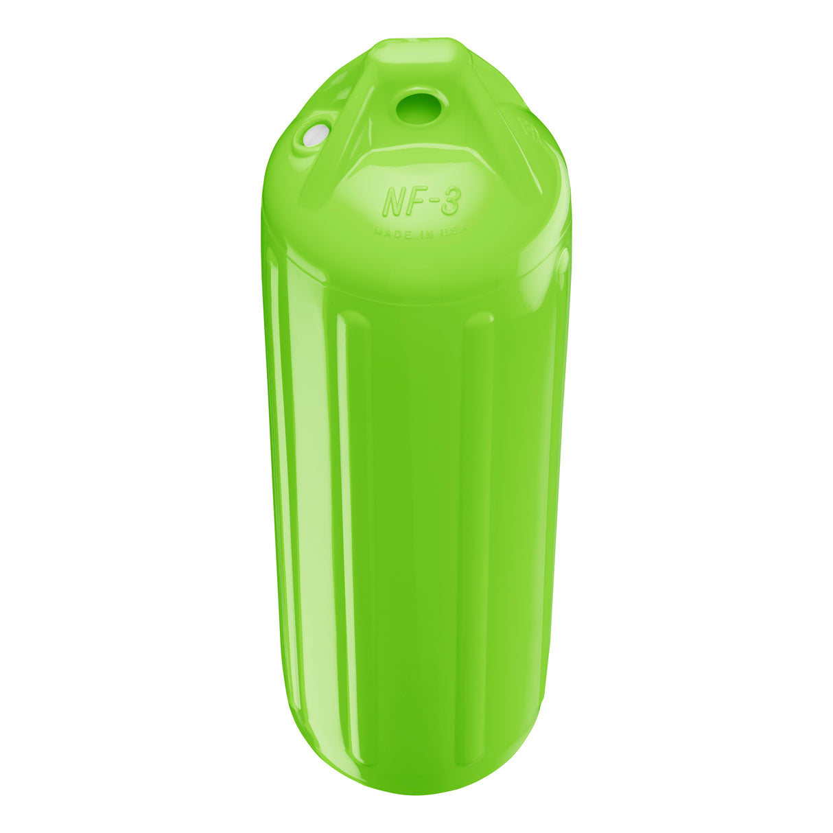 Lime boat fender, Polyform NF-3 angled shot