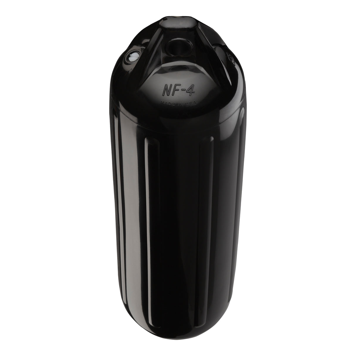 Black boat fender, Polyform NF-4 angled shot