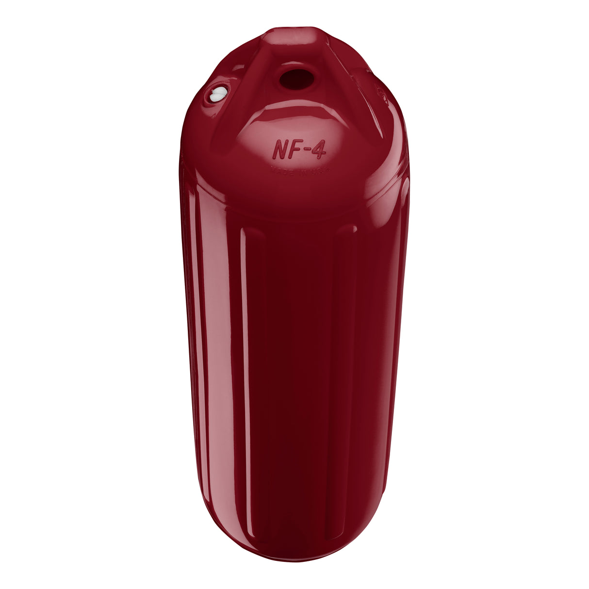 Burgundy boat fender, Polyform NF-4 angled shot